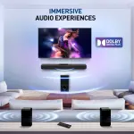 Panasonic SC-HTS400GWK 5.1 Ch Sound Bar with 3D Surround Sound 400W Dolby Digital Plus Tpuch Control (150W+50W*3,& 50W*2),BT 5.3, USB,HDMI ARC,Optical,Aux with Remote Control &Display