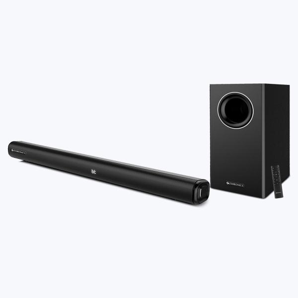 Zebronics Juke Bar Grande 701 Bluetooth Soundbar with Wireless Subwoofer with LED Display, Quad drives (Black)