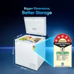 Haier HFC-290SM5, 5 Star Rating Single Door Convertible Deep Freezer, Heavy Duty Compressor with inside metal Liner, Compact Design with Removable Gasket (White)