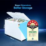 Haier HFC-400DM5, 5 Star Rating Double Door Convertible Deep Freezer, 5 Side Freezing, Dual Condenser, inside metal liner with 4 Years Comprehensive Warranty (White)