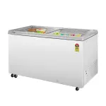 Haier HFC-400GM5, 5-Star Rated Glass Top Freezer, Single Mould, Anti-Rodent, Integrated Lock, with metal Liner inside and 4 Years Comprehensive Warranty (White)