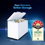 Haier HFC-500DM5, 5 Star Rating Double Door Convertible Deep Freezer, 5 Side Freezing, Dual Condenser, inside metal liner with 4 Years Comprehensive Warranty (White)