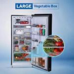 Haier (HRD-2062CPG-N) 185 Litres 2 Star Prism Glass Finish Direct Cool Single Door Refrigerator with Diamond Edge Freezing Technology, Stabilizer Free Operation