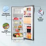 Haier HRD-2562BGS-N 235L 2 Star Direct Cool Fridge in Stylish Grey Star Finish