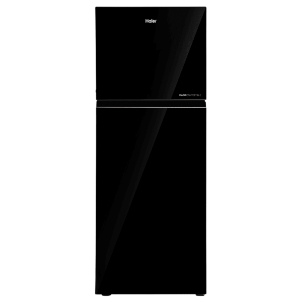 Haier HRF-3182PKG-P 268L Frost Free Double Door Refrigerator Black Glass 2 Star