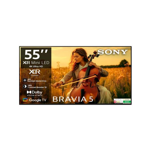 Sony 139 cm (55 inches) K-55XR55A BRAVIA 5 Series 4K Ultra HD Smart Mini LED Google TV