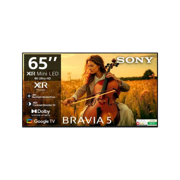 Sony 164 cm (65 inches) K-65XR55A BRAVIA 5 Series 4K Ultra HD Smart Mini LED Google TV