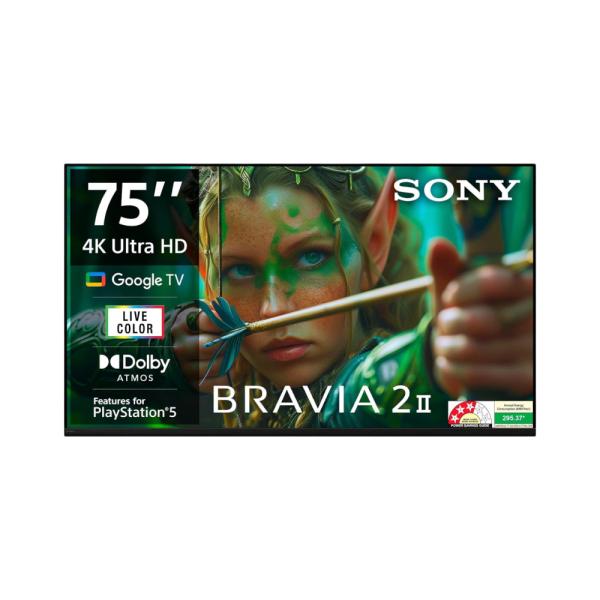 Sony 189 cm (75 inches) K-75S25M2 BRAVIA 2M2 Series 4K Ultra HD Smart LED Google TV