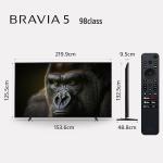 Sony 248 cm (98 inches) K-98XR55A BRAVIA 5 Series 4K Ultra HD Smart Mini LED Google TV